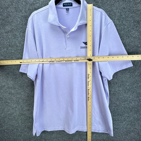 Peter‎ Millar Crown Crafted Polo Shirt Mens Extra Large Light Purple Performance - Picture 9 of 14